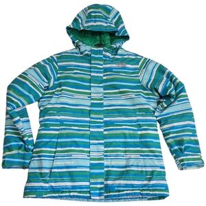 The North Face Kids Striped Raincoat - Blue and Green
